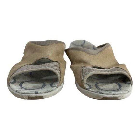 Merrell Palmetto Taupe Sandals Women Size 12 Brown Tan Leather Slides Slip On - Picture 5 of 12